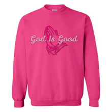 Load image into Gallery viewer, God is good Praying hands Premium Sweatshirt
