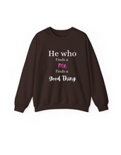 Load image into Gallery viewer, He who finds Premium Sweatshirt
