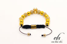Load image into Gallery viewer, Gold Pave Crown Lion Bracelet(Men's)
