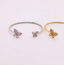 Load and play video in Gallery viewer, Butterfly Bangle Bracelet
