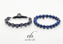 Load image into Gallery viewer, Men's Pave Tigers Eye Bracelet Set(More colors available)
