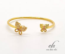 Load image into Gallery viewer, Butterfly Bangle Bracelet
