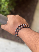 Load image into Gallery viewer, Men's Pave Tigers Eye Bracelet Set(More colors available)
