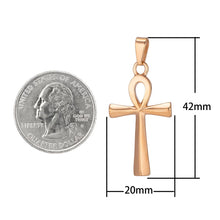 Load image into Gallery viewer, Rose Ankh Necklace
